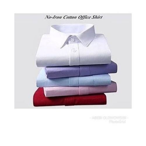 5 IN ONE Men's Corporate Quality Formal Plain Long Sleeve Shirt