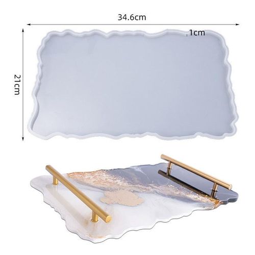 Large Resin Tray Silicone Mold – Irregular Epoxy Serving Tray DIY Craft Mold