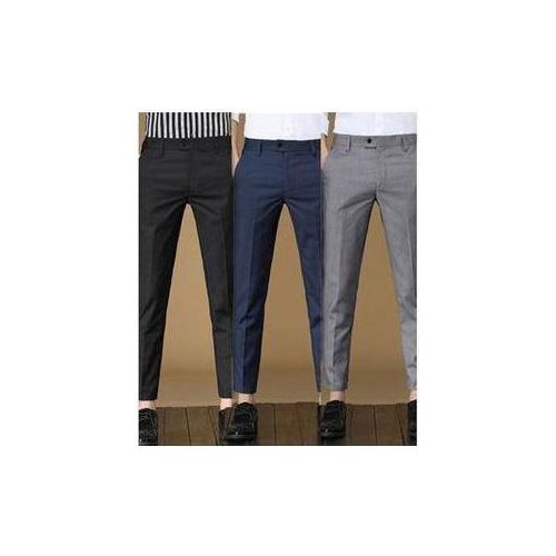 3 Cute & Smart Suit Trousers - Black, Ash & Navy Blue