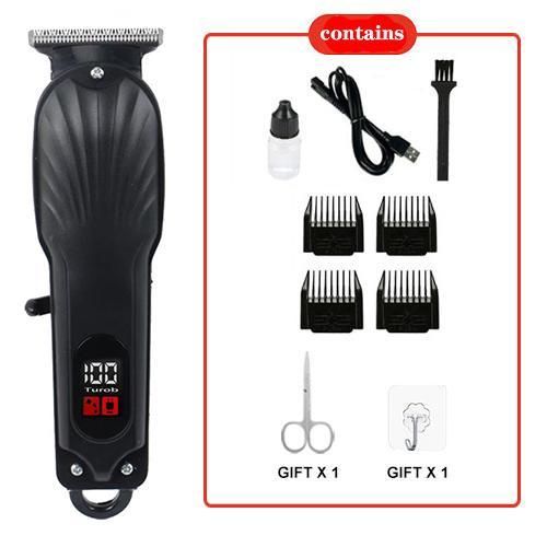 Smart Rechargeable Hair Trimmer/Shaving Machine comes with Shaver, Oil bottle ,Brush ,Charging cable & User Guide-Black