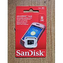 8GB MicroSDHC Memory Card With SD Adapter