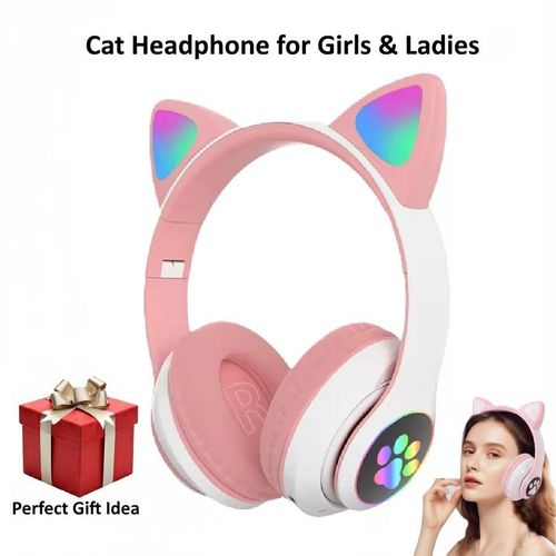 Fun Light-up Cat Ear Headphones (model STN28 Pink)