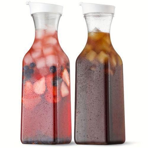 Transparent square acrylic carafe for juice, water, smoothie & ice tea etc - 1pc