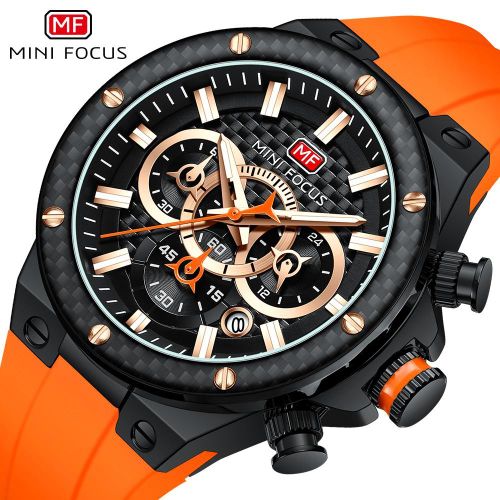 Sports Men's Quartz Watch Carbon Fiber Ring Multifunctional Men Watch