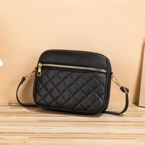 PU Leather Crossbody Bags Zipper New Fashionable Shoulder Bag for Women Large Capacity Embroidery Thread Small Purse and Handbags