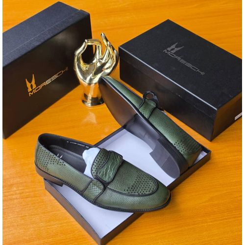 Moreschi Mores Elegant Leather Slip-On Loafers