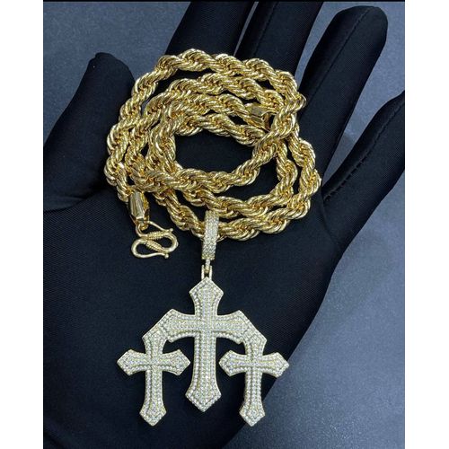 Super Rugged & Sophisticated Non Fading Iced & Twisted Necklace