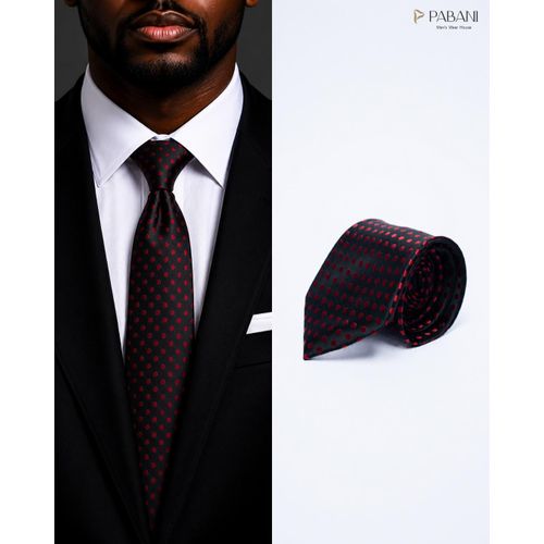 Executive Maroon Dotted Mens Tie For Party