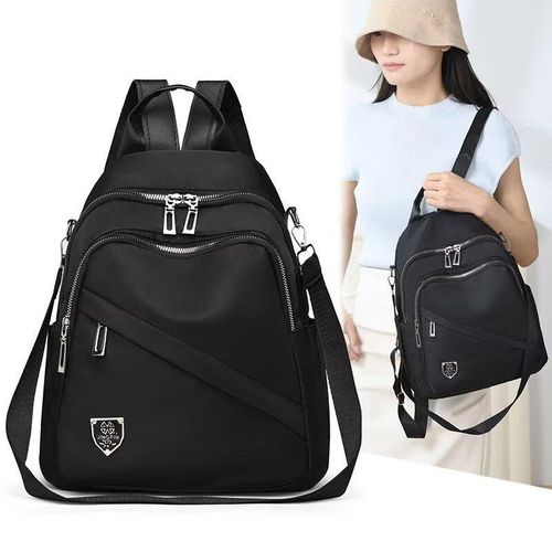 Ladies Backpack Waterproof Bag Nylon Bags For Girls Women Crossbody Bags Shoulder Bag Black