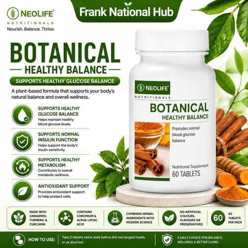 Botanical Balance - 60 Tablets, Blood Sugar Support Cinnamon Turmeric Chromium, Glucose Management Supplement, GNLD