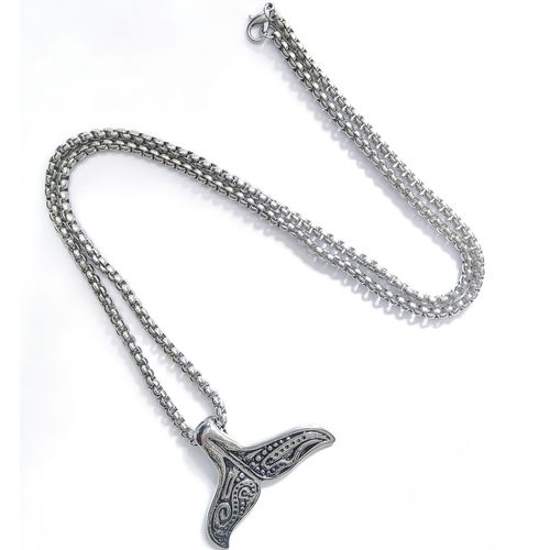 2025 new men's and women's models fish tail pendant titanium steel necklace Free Delivery