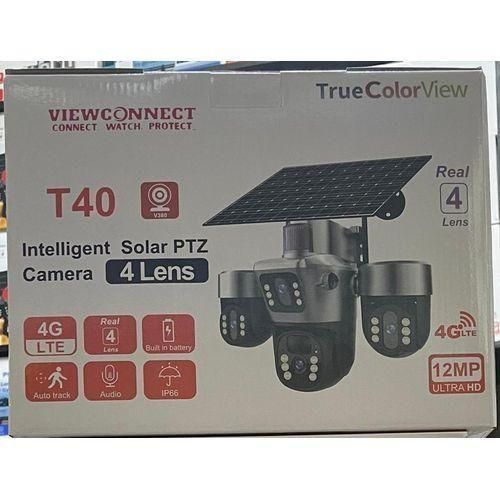 ViewConnect T40 12MP 4-Lens Smart Solar Powered PTZ CCTV Security Camera – 4G LTE Wireless Outdoor Surveillance 6