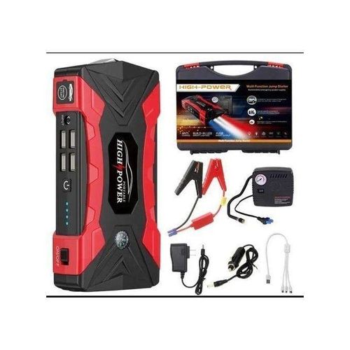 Jump Start 12V CAR EMERGENCY STARTER PLUS AIR PUMP. 69800AMP