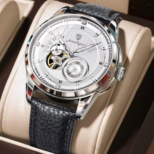 Luxury And Mechanical Automatic Leather Straps Original Men Wristwatches.