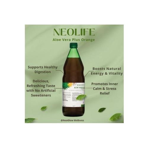 NeoLife Aloe Vera Plus Orange – Aloe Vera Gel Juice Drink with Ginseng & Chamomile Herbal Tea Blend for Digestive Comfort, Naturally Sweetened