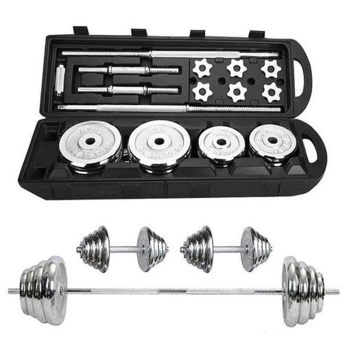 50kg Chrome Dumbell And Barbell With Case