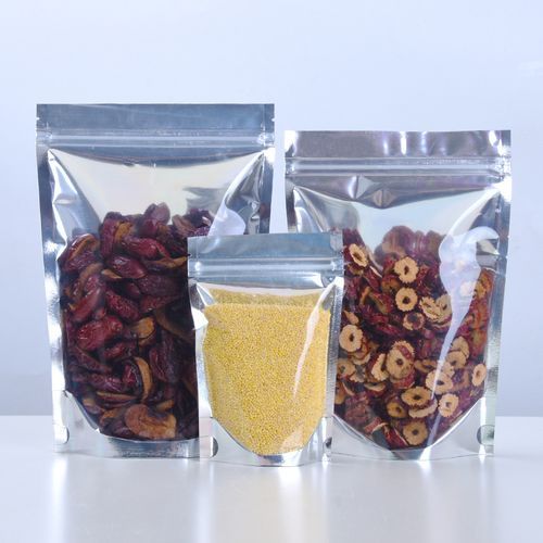 Silver Resealable 1828 StandUp Pouch Round -50pcs