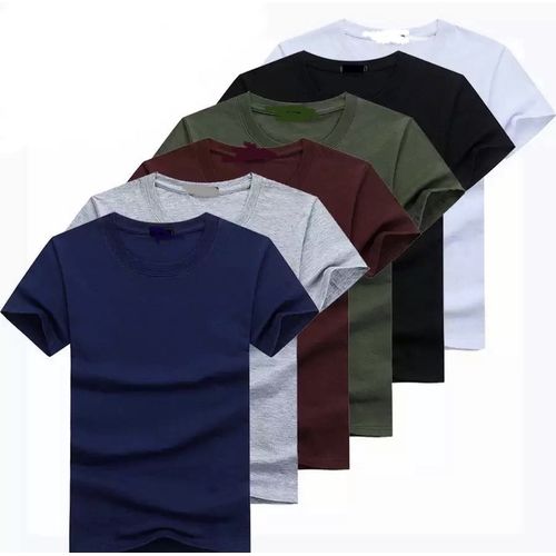 6 IN 1 UNISEX PLAIN ROUND NECK POLO T-SHIRT