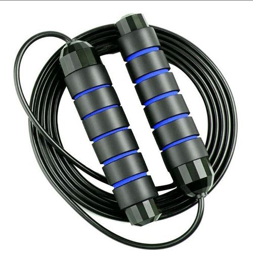 Adjustable Jump Rope 2025 – Ball Bearing Skipping Rope for Smooth Tangle-Free Spin, Steel Wire Cable, Comfort Grip Handles – Fitness Rope for Adults & Kids, Weight Loss, Cardio, Boxing
