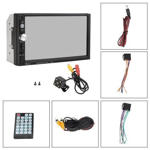 Universal 7023B Auto Player Bluetooth MP5 Player FM Radio With Camera Black