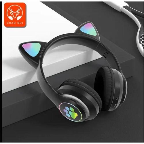Ear Wireless Bluetooth 5.0 Stereo Foldable Headset-pink or Black