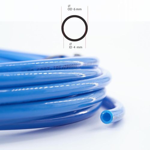 Pneumatic Polyurethane (PU) Air Tubing -5mtr/16.40ft 6mm OD x 4mm ID - Flexible, High-Pressure PU Hose for Air Compressor, Fluid Transfer, and Industrial Automation