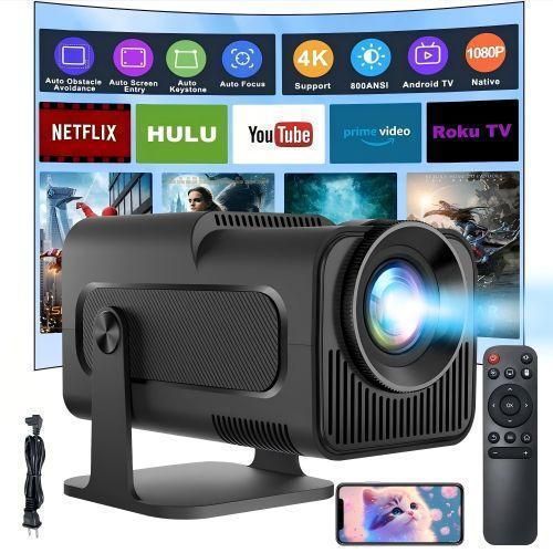Mini Portable Projector 1080P With Wifi 6 Bluetooth 5.0 4K Support