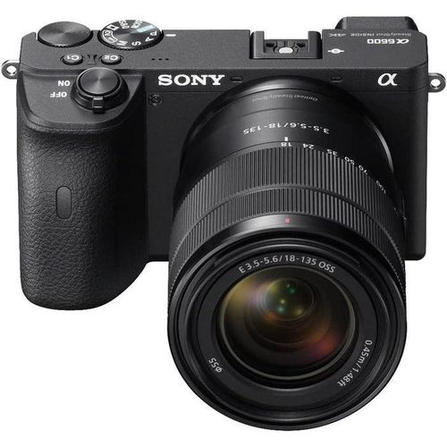 Alpha 6600 Mirrorless APS C Camera With 18 135 mm Zoom Lens and 0.02 sec. Fast AF, Real Time Eye AF For Human And Animal, 5 Axis In Body Optical Image Stabilisation,