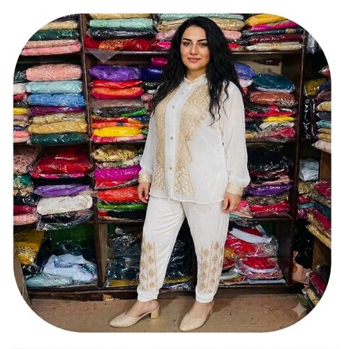 Beautiful ladies stoned trousers and top