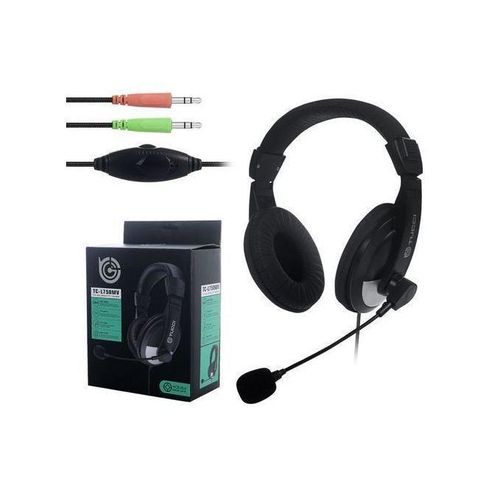 TUCCI Adjustable Headset Headphone With Microphone 3.5mm Plug For Gaming, PC/Laptop And Mobile Devices