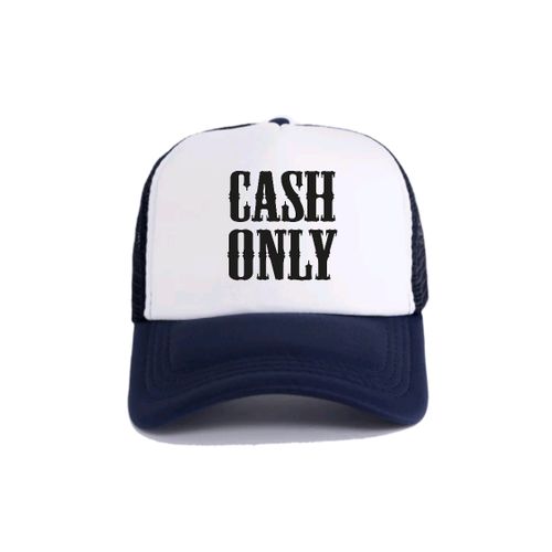 Double Colors Design Face Cap: Black