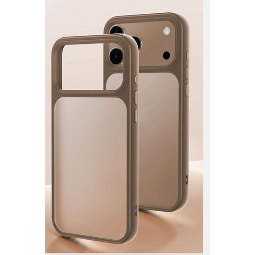 iPhone 17 Promax Silicone Semi Transparent Rubber POUCH CASE COVER with LENS PROTECTION Anti-Fall protection Pouch Silicone Transparent Case for iPhone 17 promax Case, Protection Frame Lens Film For iPhone 17 Pro MAX Pouch Cover Case With Magsafe