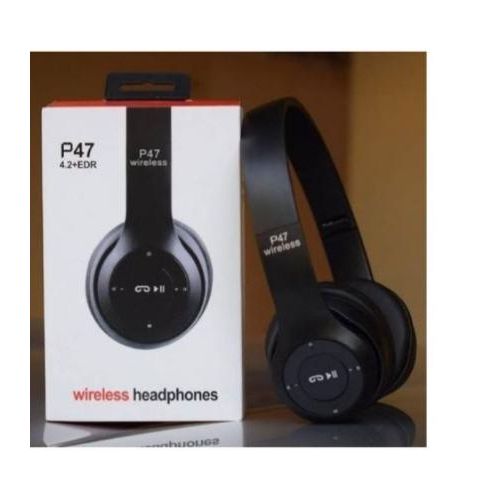 P47 SUPERIOR Wireless Bluetooth 5.0 Stereo Foldable Headset black