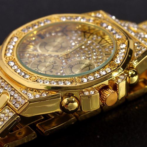 gold wrist watch