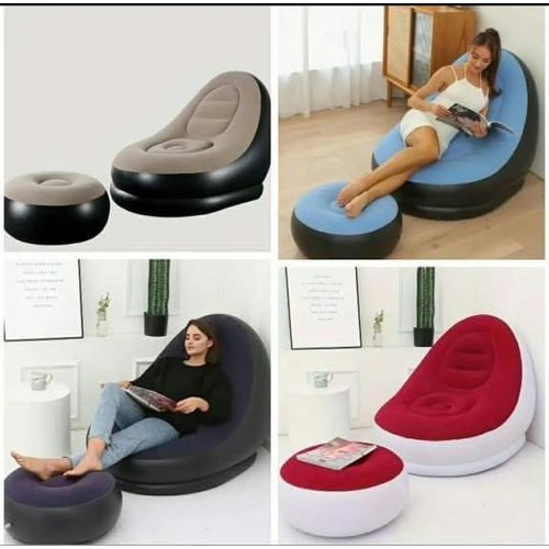 Inflatable sofa with electric pump