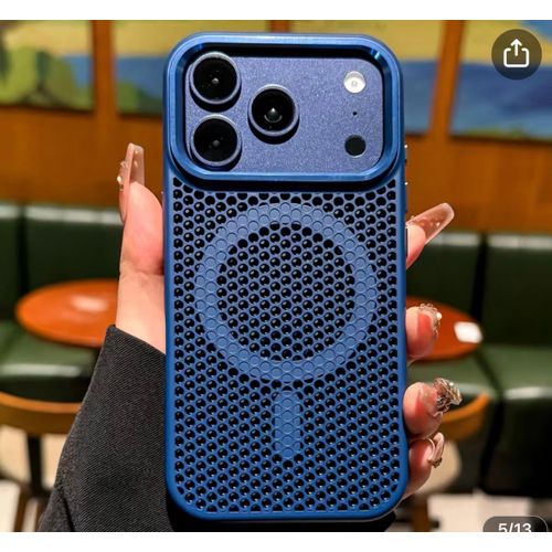 Full Magnetic Soft Edge Phone Case, Combining Protection with Excellent Heat Dissipation, Commuting Outdoor Business Fashion Style, Compatible with iPhone 17 Pro Max