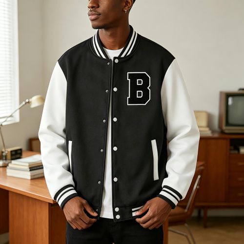 Baseball jacket windproof thin jacket - black