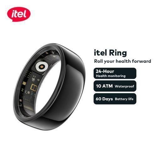 Smart Ring Health Monitor wellness Waterproof - Black