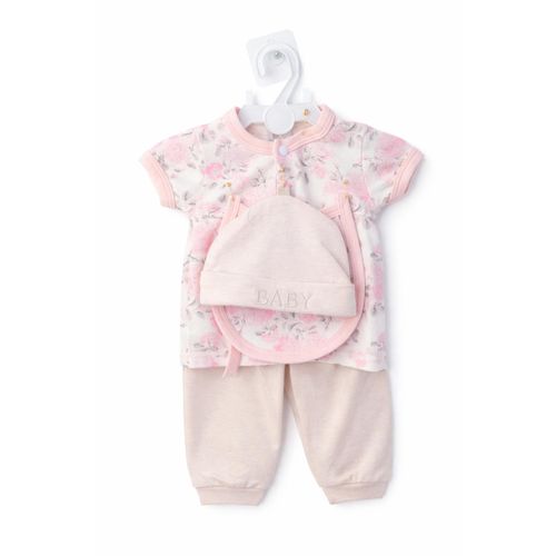 4in1 Piece Baby Girl Newborn Arrival Wear