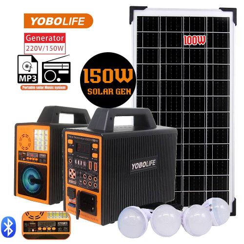 150WATTS AC/DC Rugged Solar Kit, For Home & Office With Mp3 & Radio & 100W Pannel(PLS VIEW PRODUCT PICTURES & READ DESCRIPTION)