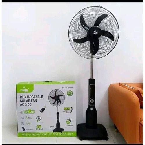 18 inches Rechargeable Solar Standing Fan AC/DC