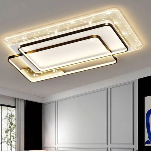 Remote control Classic living room and bedroom luxury Modern 3 color display led ceiling chandelier light