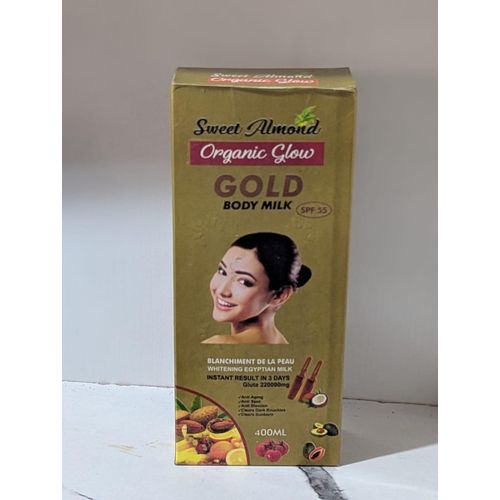 Sweet Almond Organic Glow Gold Body Milk (Whitenin Egyptian Milk)