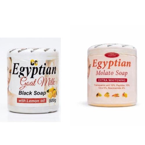 Goat Milk black soap + Extra white molato soap