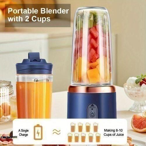 Portable Multi-Function Juicer with Rechargeable Battery - Compact Food-Grade PP Cup, Ideal for Home And On-The-Go Use, Cross-Border Wholesale, Juicing Station, Compact Juicer, Durable Plastic