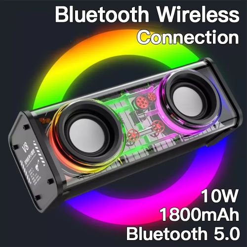 V8 Transparent Mech Wireless Bluetooth Speaker