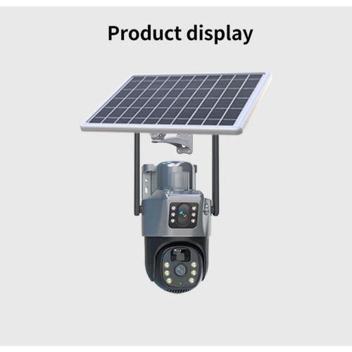 Solar Powered Dual Lens PTZ CCTV Camera V380