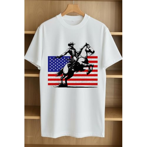 WHITE T-SHIRT- COWBOY WEST