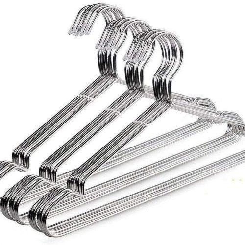 Metal Wire Cloth Hanger – Durable & Space-Saving- 12 pcs