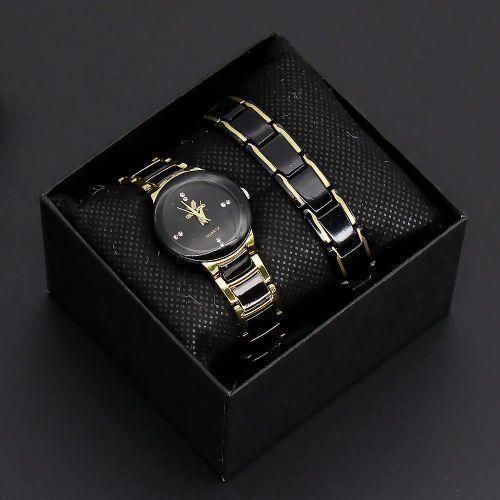 women's quartz wrist watch with bracelet- watch box